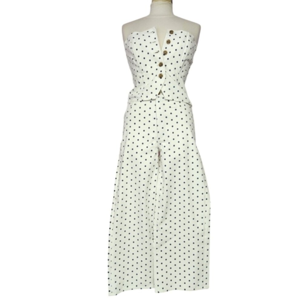 DL1961 Polka Dot Strapless two pieces suit